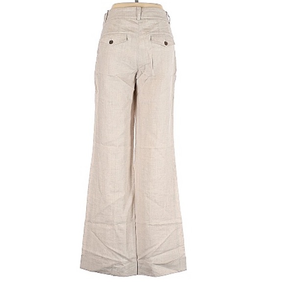 J Crew Factory Linen wide leg work pants - Picture 2 of 3
